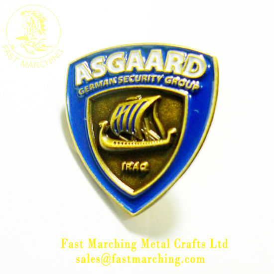 Custom Cheap 3D Security Guard Pin Name Metal ID Badge