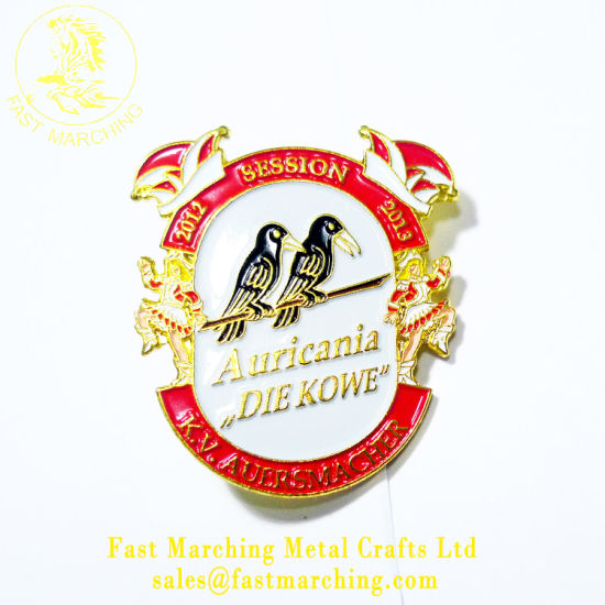 Promotion Custom Cartoon Security Hinged Lapel Back Enamel Pin Badge