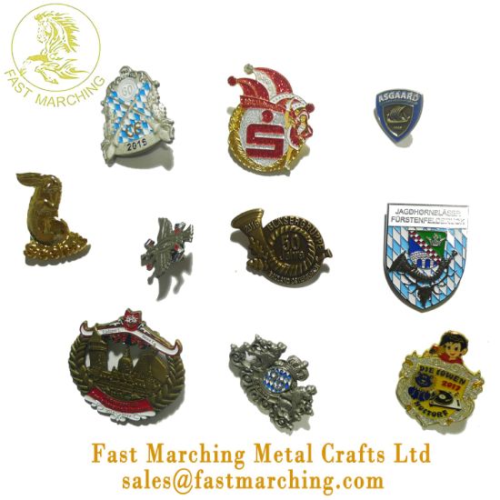 Custom Wholesale Clothes Decoration Hard Enamel Metal Pin Badge Emblem