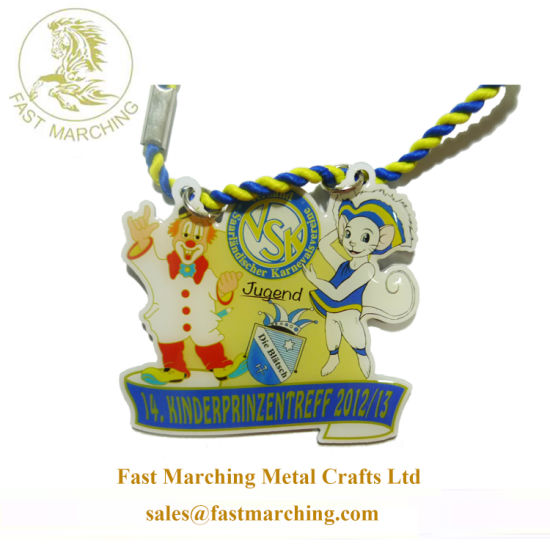 Customize Souvenir Accept Paypal Neck Ribbons Printing Badge Medals