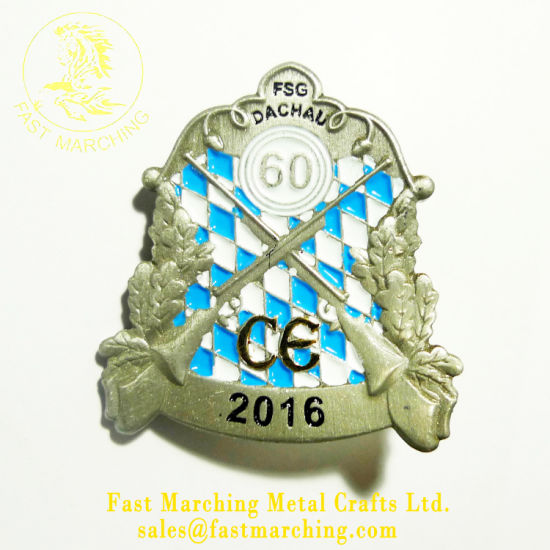 Custom Cheap 3D Security Guard Pin Name Metal ID Badge