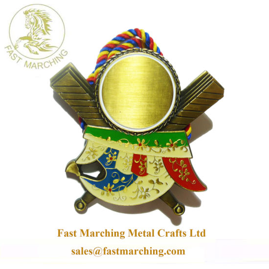 Custom Good Quality Medallion Moulds Round Gold Plated Blank Medal