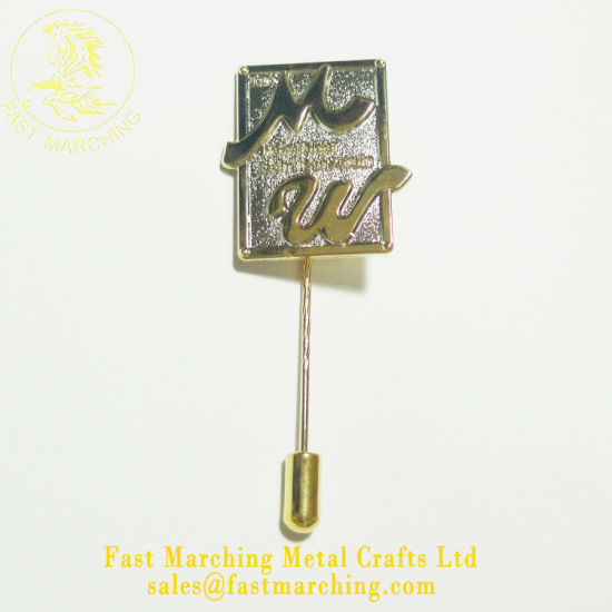 Cheap Custom Promotional Die Cast Letter Pin Metal Lapel Badges