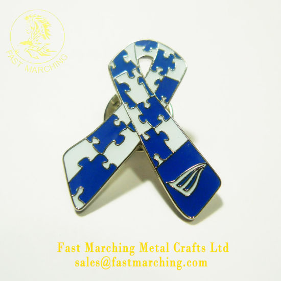 Custom Promotional Gift Collar Badge Cap Ribbon Metal Enamel Emblem