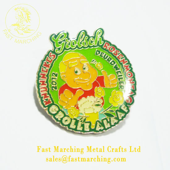 Custom Safety Enamel Name Glitter Lapel Pin Kids Football Badge