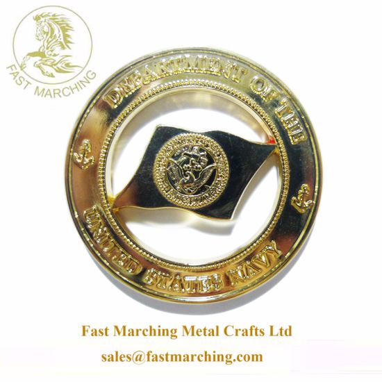 Custom Commemorative Stainless Steel Plated Brand Gold Coin Replica