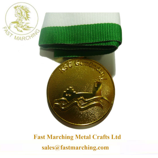 Factory Price Cheap Finisher Medallion Green Ribbon Medals for Kids