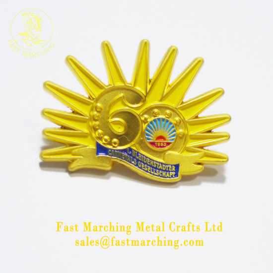 Custom Good Quality Badge Magnet Clip Safety Lapel Flower Pin