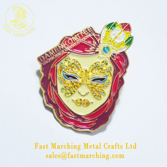 Custom Good Quality Magnetic Back Lapel Pin Personalized Mask Badge