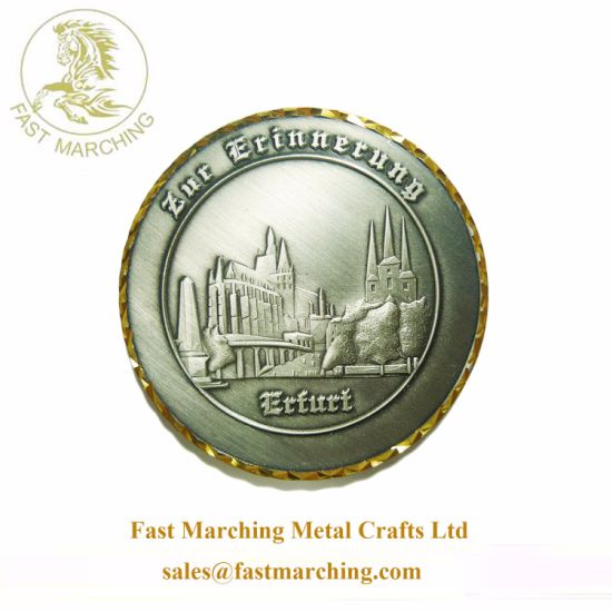 Custom Best Quality Firefighter Challenge Zinc Alloy Double Tires Coin