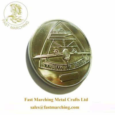 Custom Factory Price Good Quality Die Casting AG 999 Silver Airplane Coin