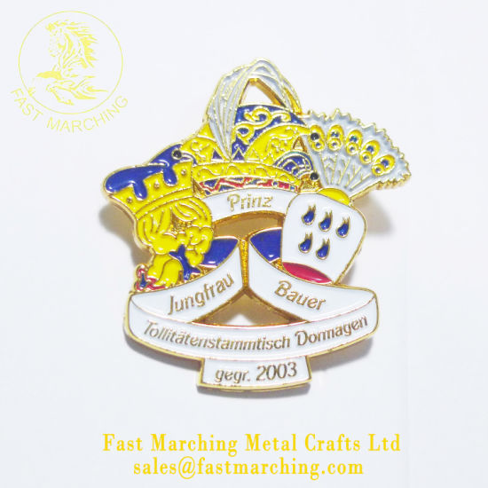 Custom Promotion Metal Button Awards Clothing Hard Enamel Pin Badge