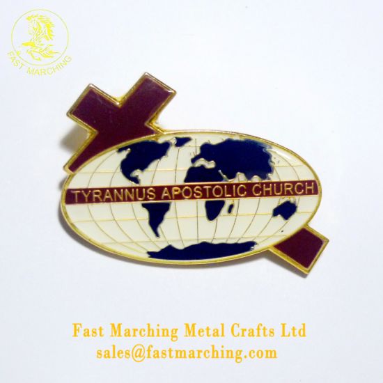 Custom Commander Adjustable Rolling Football Metal Badge Lapel Pin Emblem