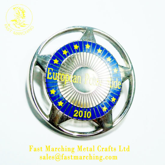 Custom United Nations Pin Making Supplies Metal Star Shaped Badge
