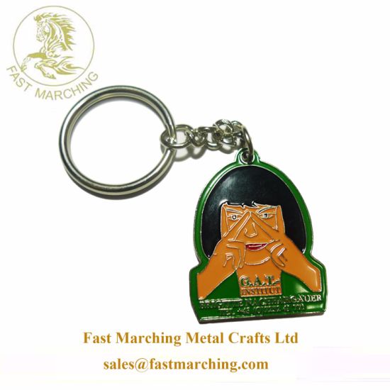 Custom Monogrammed Leather Mini Car Logo Metal Keychains for Men
