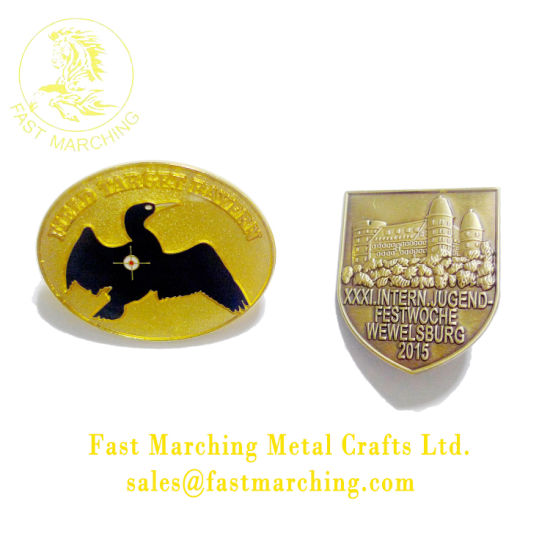 Customised Gold Making Magnetic Materials 3D Metal Made Badges