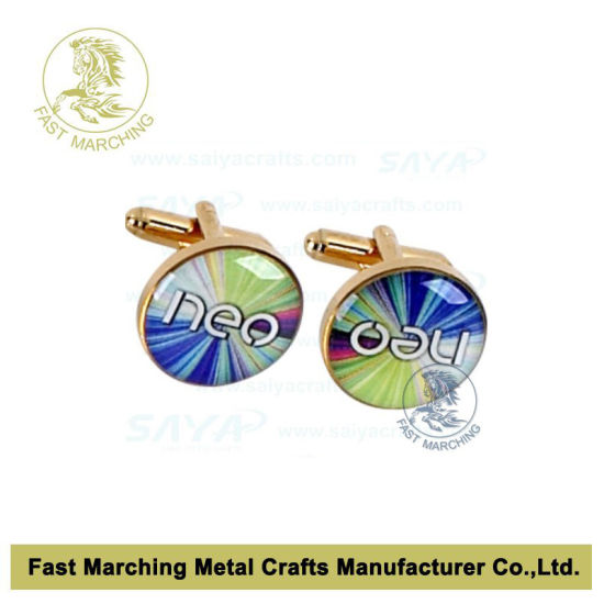 Factory Price Custom Cufflink Cuff Links with Printed Logo