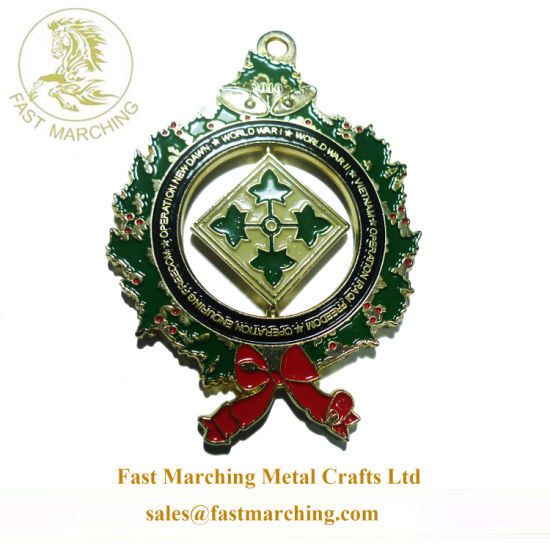 Custom Ribbons Snowflake Star Square Iron Keys Metal Fake Medals