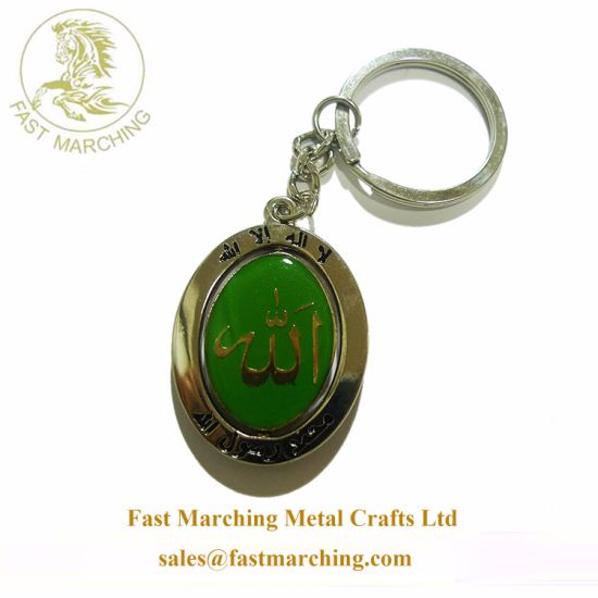 Factory Custom Parts Supreme Metal Logo Floating POM Keychain