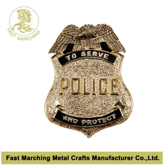 Customized Metal Police Military Emblem Name Button Lapel Pin Badges
