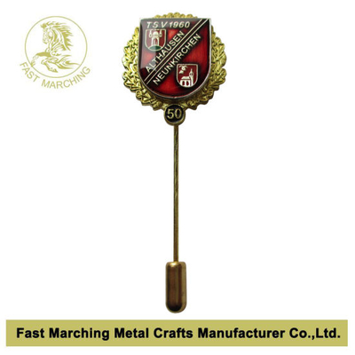 Custom Two Parts Fixed Enamel Cheap Lapel Pin Emblem Badges