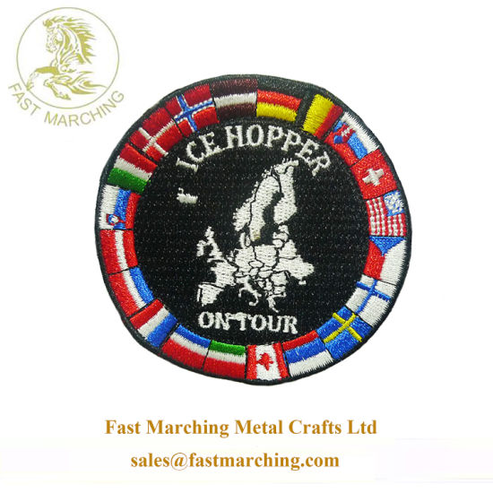 Custom Suit United Nations Textile Embroidered Badges Adhesive Clothing Patches