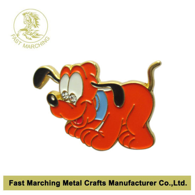 Personalized Dog Shape Metal Rubber Lapel Pin Badge Emblem Supplier