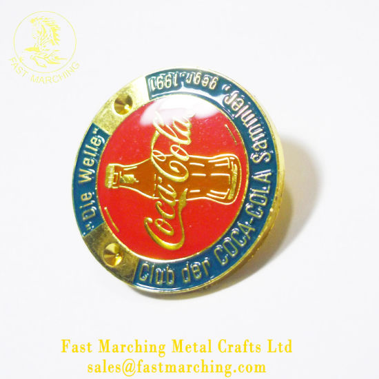 Custom Personalized Logo Grill Enamel Poppy Pin Awards Metal Badge