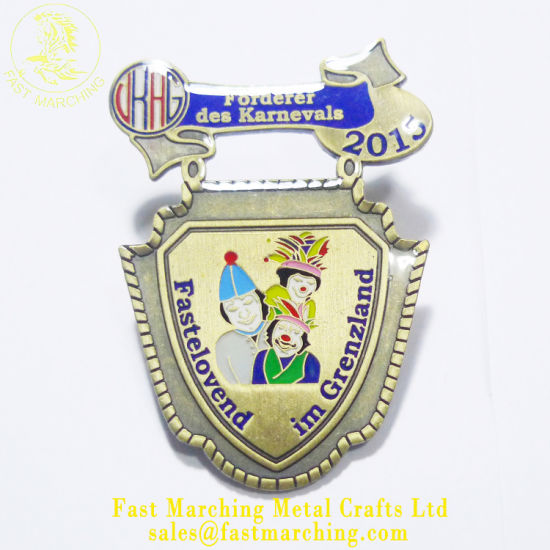 Custom Wholesale Promotion Tin Button Material Enamel Team Pin Badge