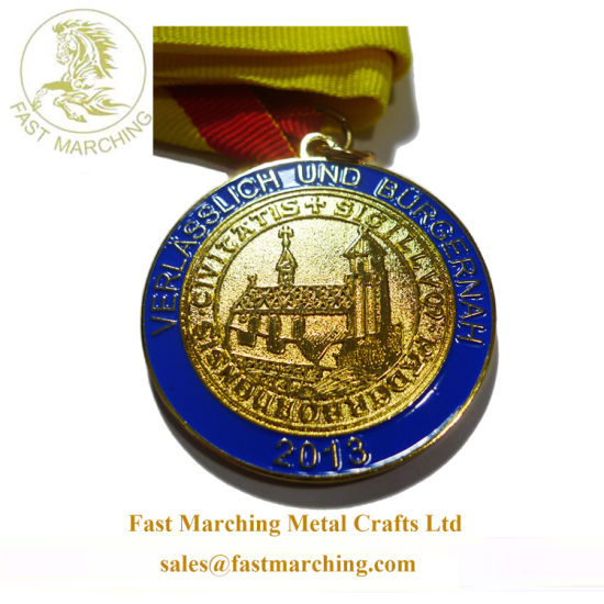 Custom Hanger Childrens Graduation Metal Grappling Medal with Ribbon