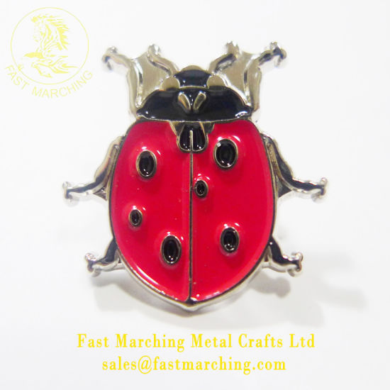 Custom Personalized Logo Grill Enamel Poppy Pin Awards Metal Badge